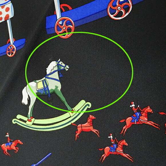 HERMES Authentic Black Silk Scarf - Picture 10 of 12